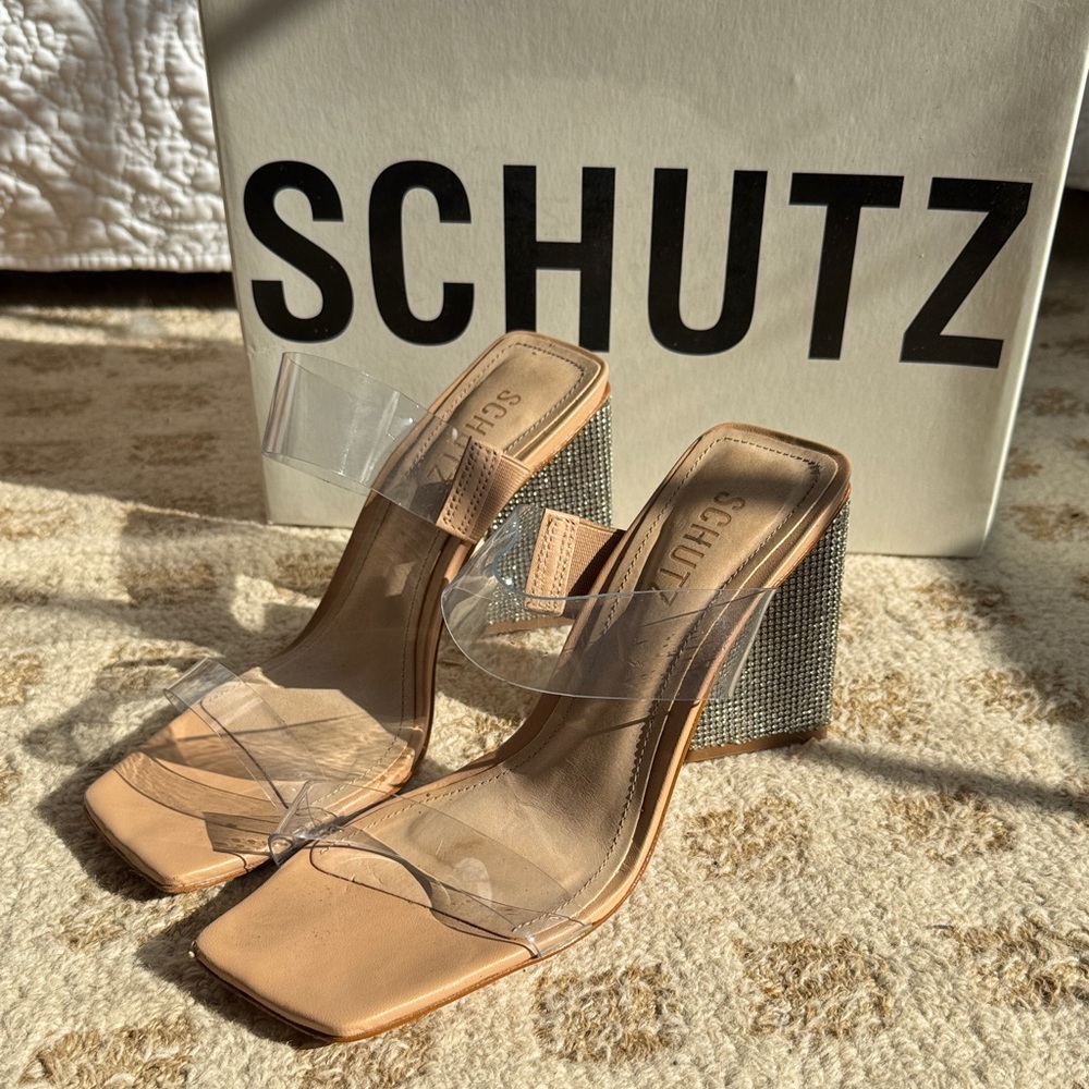 SCHUTZ Women's Rhinestone Block Heels